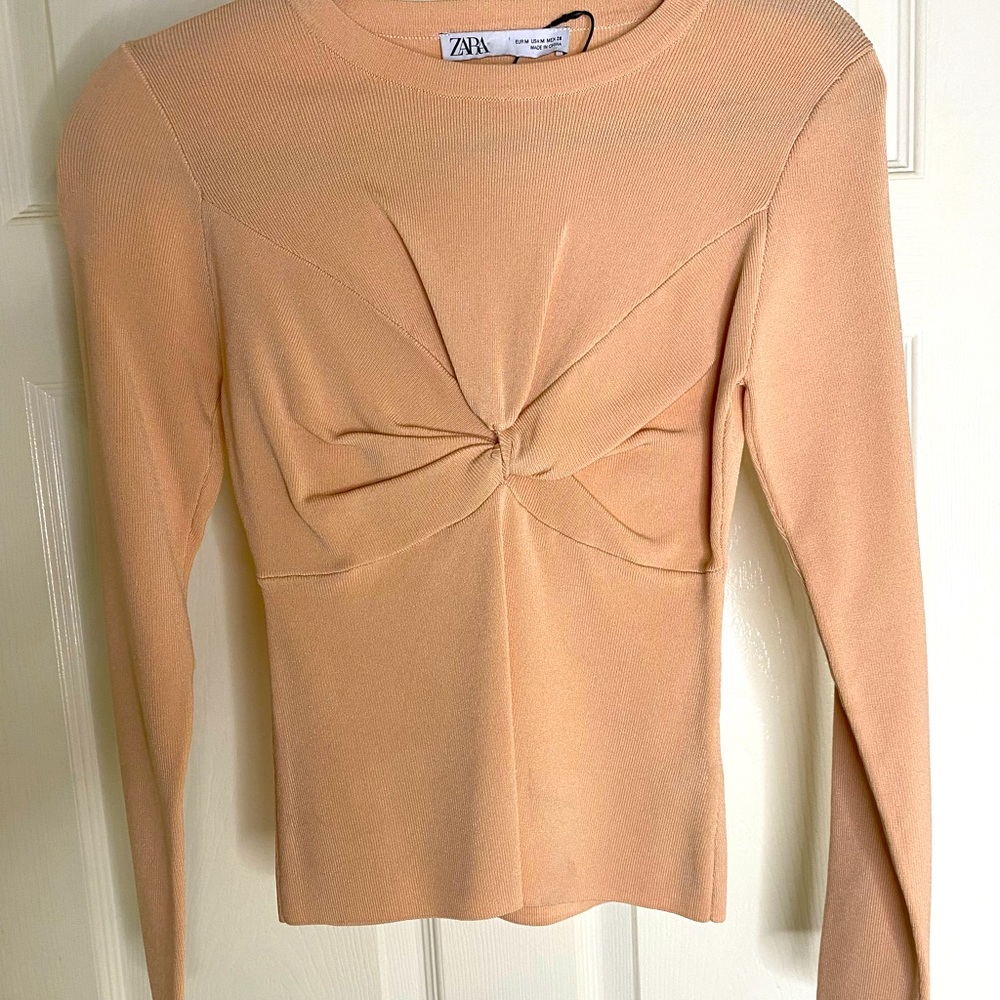 Zara Coral Blouse SZ M